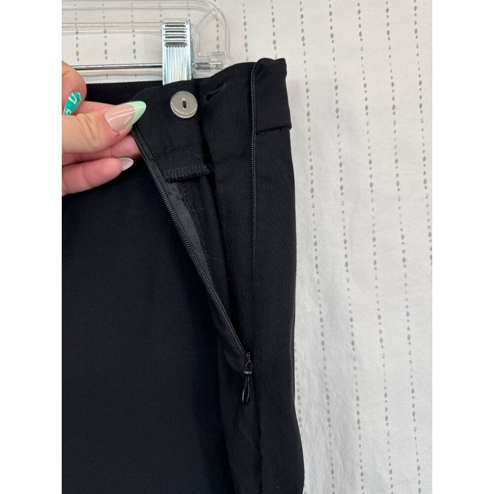 Chicos Womens Pants Sz 2 Large Black Rayon CareerWear BizCasual Classic Comfy - Picture 3 of 12